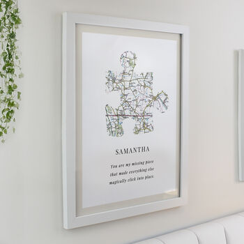 Anniversary Gifts Personalised Jigsaw Map Location Print, 7 of 9