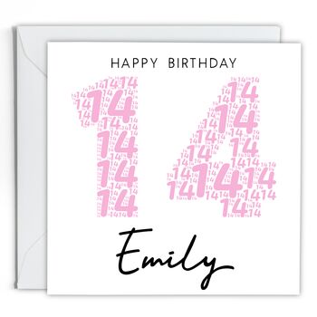 Personalised 14th Birthday Card For Her, 2 of 2