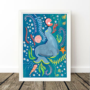 Sea Animal Nursery Art Print, 5 of 9