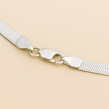 Sterling Silver Triple Herringbone Star Bracelet, 3 of 6