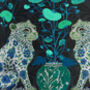 Chinoiserie Leopard Twins On Charcoal Lampshade, thumbnail 3 of 5