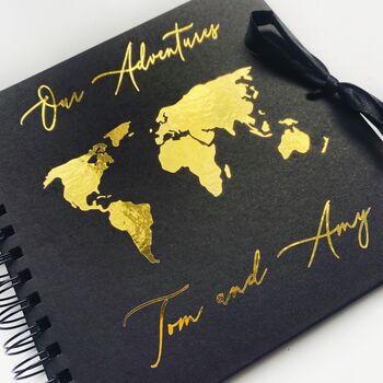 Epic Travel Gift Set World Map With Push In Pins And Personalised Scrapbook, 4 of 10