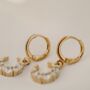 Moonglade | 14k Gold Plated Huggie Hoop Earrings, thumbnail 4 of 7