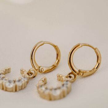 Moonglade | 14k Gold Plated Huggie Hoop Earrings, 4 of 7