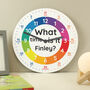 Personalised 'What Time Is It?' Wooden Clock, thumbnail 2 of 8