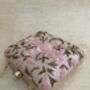 Pink Square Floral Handcrafted Clutch Bag, thumbnail 5 of 6