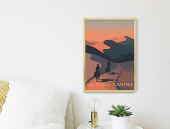 Go Cycle Touring Travel Poster Art Print, 3 of 8