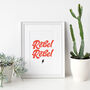 Rebel Rebel Typographic Art Print, thumbnail 1 of 2