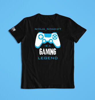 Gamer Personalised Glow In The Dark T Shirt, 3 of 6