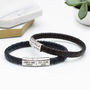Personalised Mens Contrast Leather Bracelet, thumbnail 2 of 5