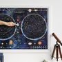 Stars And Constellations Glow Map, Night Sky Poster, thumbnail 1 of 7
