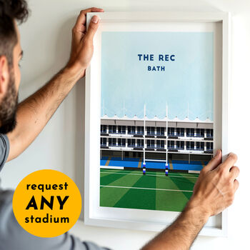 Contemporary Rugby Stadium Print Gift, Framed Or Unframed, 4 of 12