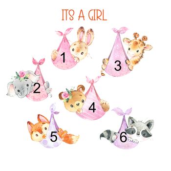 Its A Girl Personalised New Baby Card, 3 of 7