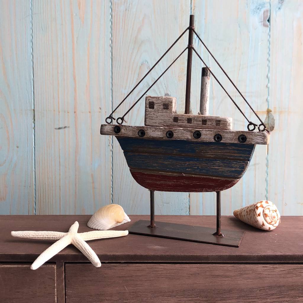 nautical tug boat ornament by the nautical home