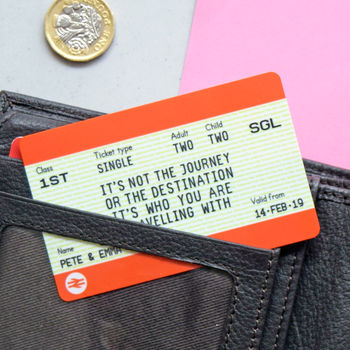 Personalised Train Ticket Wallet Keepsake, 4 of 5
