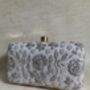 Pale Pink Floral Embroidered Clutch Bag, thumbnail 10 of 10