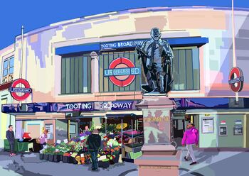 Tooting Broadway Tube Station, South London Art Print, 2 of 2