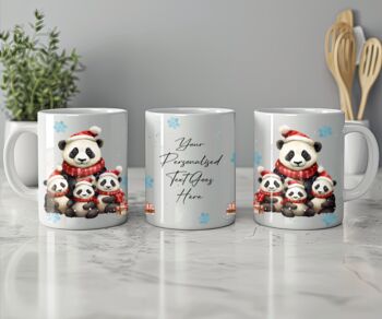 Personalised Christmas Panda Family Mug, 2 of 2