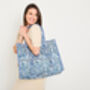 Serendipity Cotton Quilted Tote Bag Blue Reef, thumbnail 1 of 4