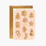 Christmas Gingerbread Ornaments Greeting Card, thumbnail 2 of 2