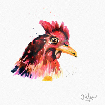 Inky Chicken Illustration Print, 12 of 12
