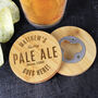 Personalised Free Text Bamboo Bottle Opener Coaster, thumbnail 2 of 7