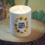'Good Vibes Only' Sunflower Check Candle, thumbnail 2 of 3