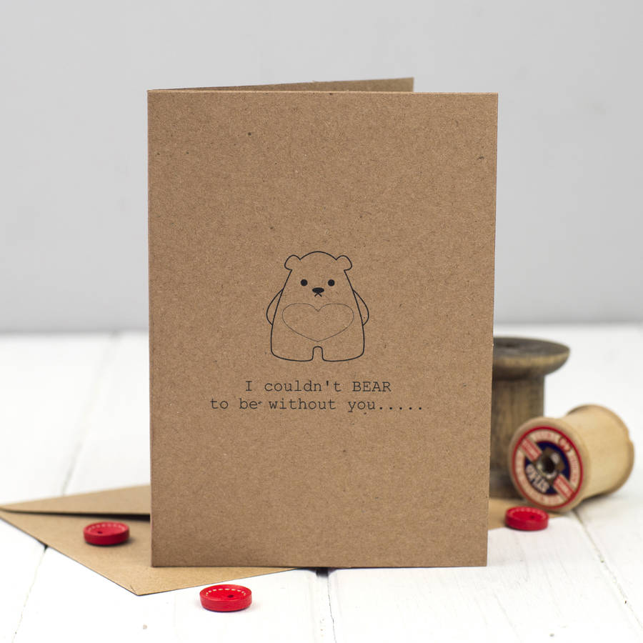 'i couldn't bear to be without you' card by miss shelly designs ...