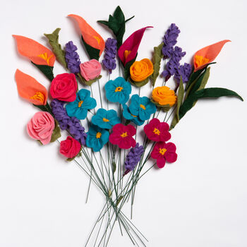 A Bouquet Of Flowers Felt Craft Kit Thank You Teacher, 11 of 12