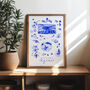 Scenes Of The Azores, Portugal Blue Tile Inspired Travel Print, thumbnail 1 of 12