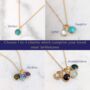 The 'Vip' Friends And Family Birthstone Necklace, thumbnail 3 of 12