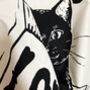 Black Cat In A Box Cotton Tea Towel, thumbnail 5 of 8