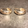 Textured Recycled 9ct Gold Hoops, thumbnail 3 of 5