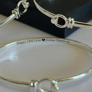 Personalised Sterling Silver Bangle Bracelet, 2 of 8