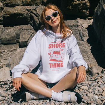Shore Thing Women's Slogan Hood With Sandcastle Graphic, 2 of 4