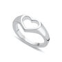 Open Heart Ring, Sterling Silver Or Gold Plated, thumbnail 6 of 8