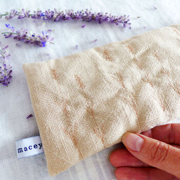 Embroidered Natural Lavender Eye Pillow, 6 of 6