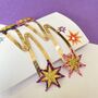 Gold Glitter Star Hair Clips, thumbnail 4 of 11