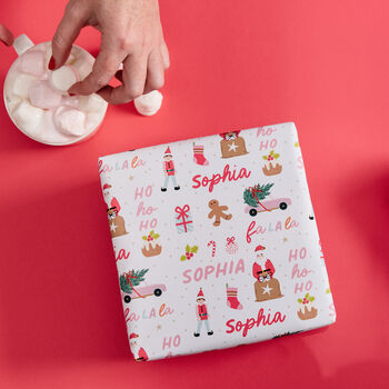 Christmas Falala Personalised Wrapping Paper, 5 of 10