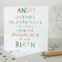 Birthday 'Joyous Felicitations' Funny Birthday Card, thumbnail 2 of 3