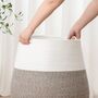 White And Brown Clothes Storage Hamper Laundry Basket, thumbnail 4 of 7