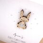 First Christmas Personalised Winter Rabbit Stocking, thumbnail 9 of 10