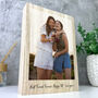 Personalised Freestanding One Photo Giant Wooden Block 21cm X 15cm Portrait, thumbnail 3 of 6