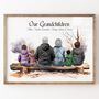 Personalised Grandchildren Family Portrait Print, thumbnail 1 of 8