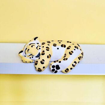Sleeping Shelf Leopard Yellow And Gold, 2 of 9