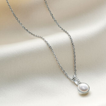 30th Wedding Anniversary Pearl Necklace In Silver, 4 of 8