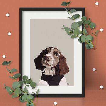 Personalised Pet Dog Portrait Print, 2 of 10