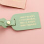 Personalised Leather Luggage Tag With Gold Foil Text, thumbnail 3 of 4