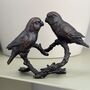 Limited Edition Solid Bronze Lovebirds, 8th Anniversary, thumbnail 5 of 9
