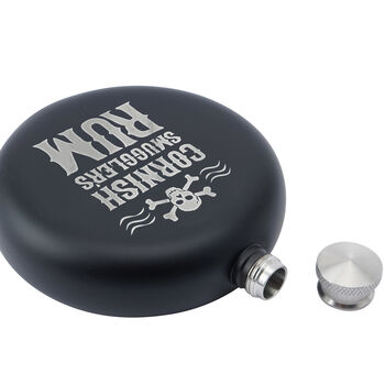 Cornish Smuggler's Rum Black 6oz Hip Flask | Gift Boxed, 4 of 4
